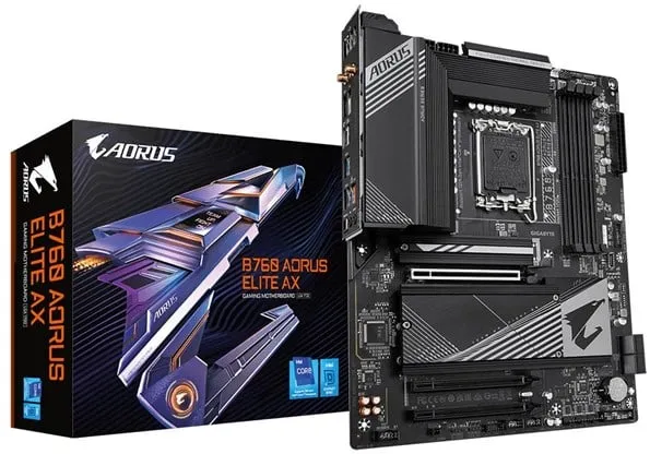 GIGABYTE B760 AORUS ELITE AX Moderkort - Intel B760 - Intel LGA1700 - DDR5 RAM - ATX