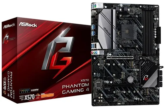 ASRock X570 PHANTOM GAMING 4 Moderkort - AMD X570 - AMD AM4 -kontakt - DDR4 RAM - ATX